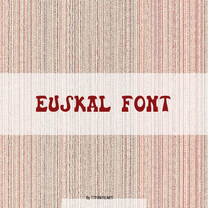 Euskal Font example
